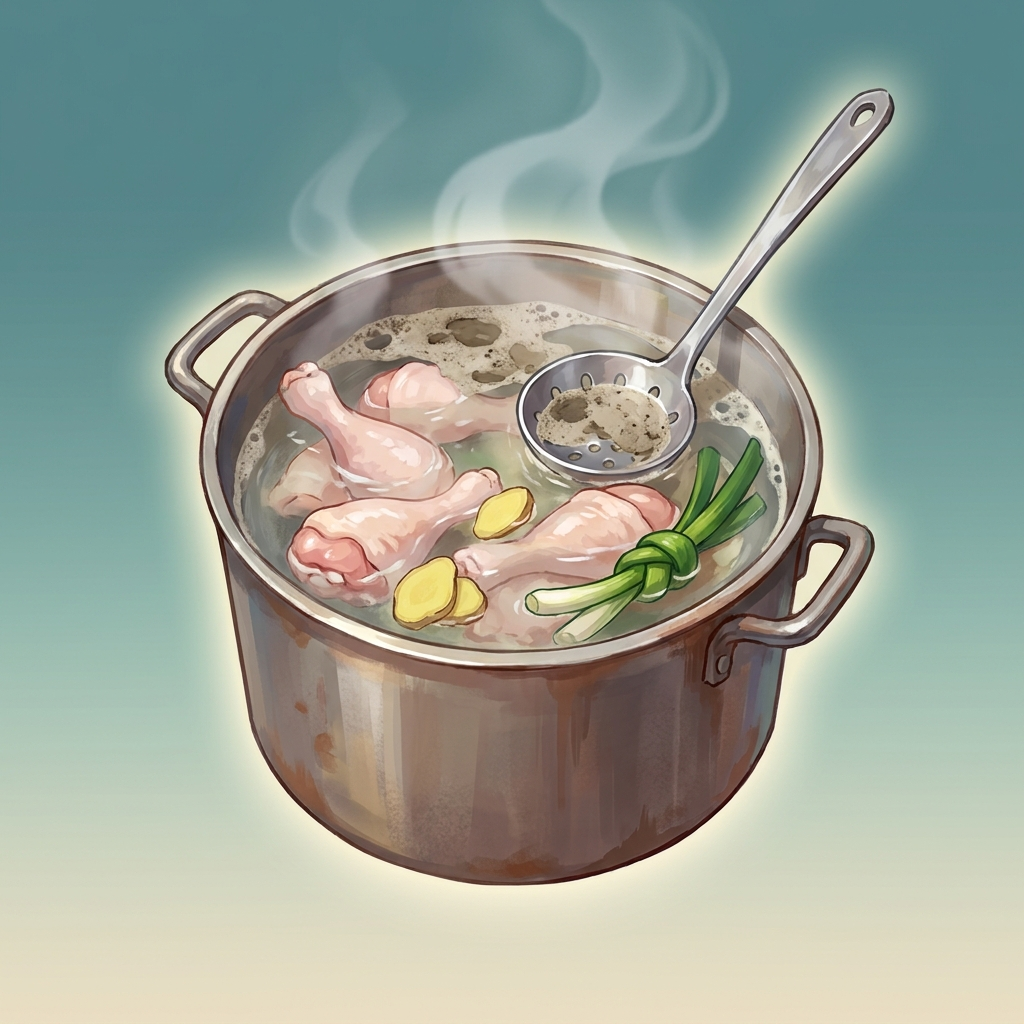 焯水鸡腿