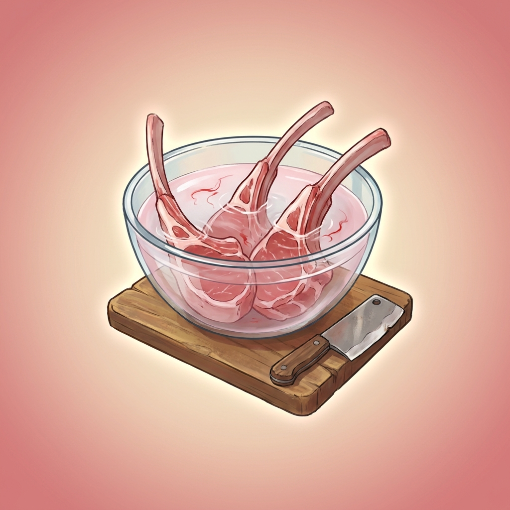 处理羊排